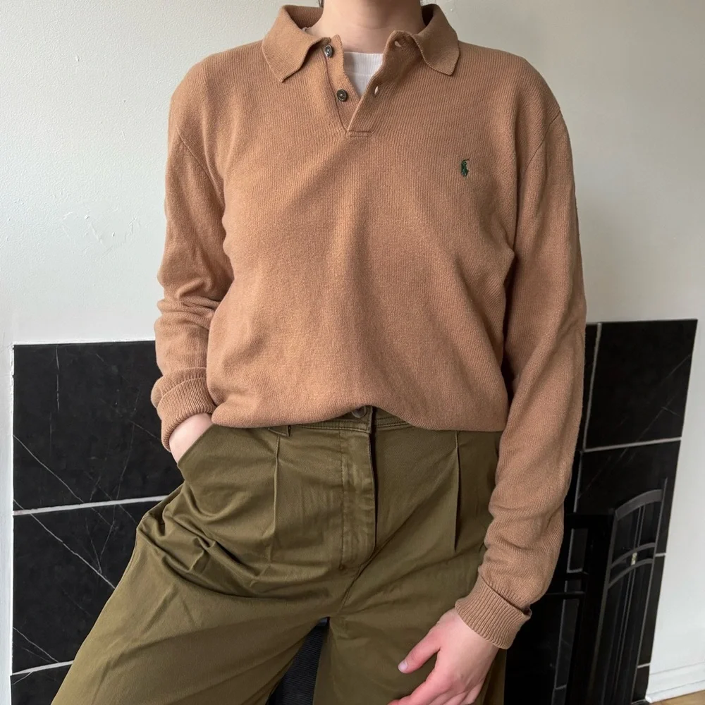 Vintage Polo Neck Sweater Cozy Soft XL VTG Rugby Collar Polo Ralph Lauren Wool - Picture 2 of 9